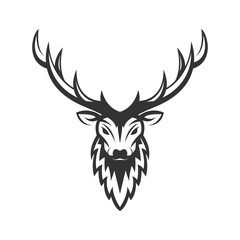 deer head silhouette vector design