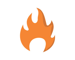 burning fire flame flare bonfire heat image vector icon logo symbol