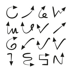 black vector arrows set