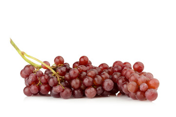 grapes seedless red with water drop isolated on white background