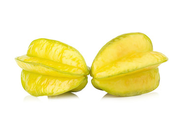 star apple. star fruit isolated on white background
