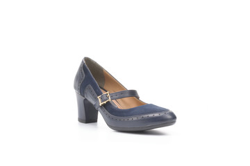 Naklejka premium woman shoes white background