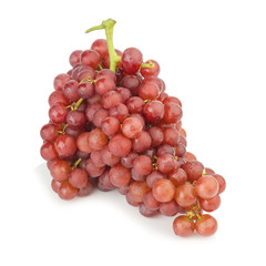 grapes seedless red with water drop isolated on white background