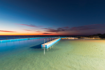 Fototapeta na wymiar Empty rock pool at dawn time. South Curl Curl, Sydney