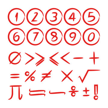 math icons and number
