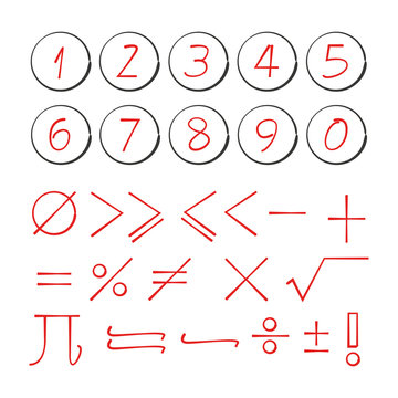 math icons and number