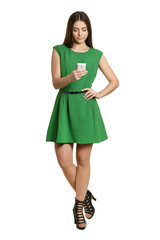  Beautiful girl with mobile phone