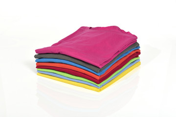 Colorful clothes pile