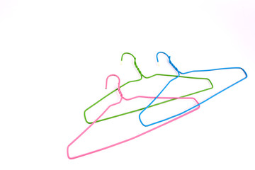 Hanger with white backdrop.