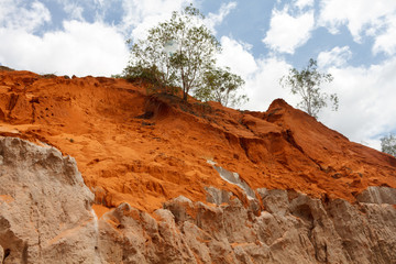 Fairy Stream (Suoi Tien) / Fairy Stream (Suoi Tien) Geological Attraction With Red And White Sandstone At Mui Ne Vietnam.