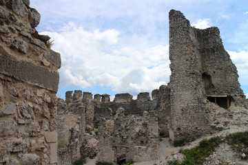 Fototapeta na wymiar Ruins of Tematin castle, western Slovakia 