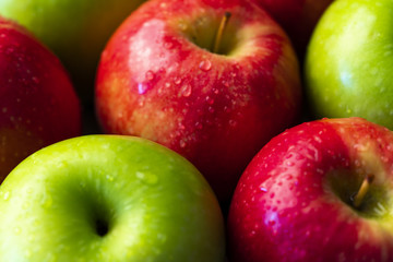 Red and green apples