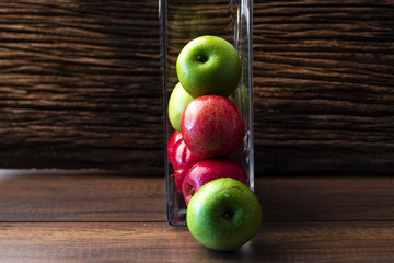 Red and green apples