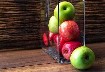 Red and green apples