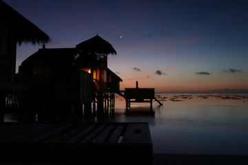 Maldives Coast in sunset