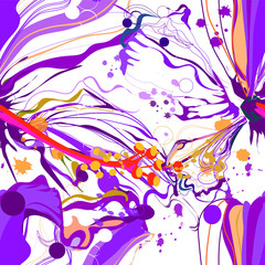 Seamless background pattern flower abstract create from hibiscus flower ,purple colorful on yellow background,vector illustration