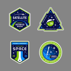 Space mission patches - obrazy, fototapety, plakaty