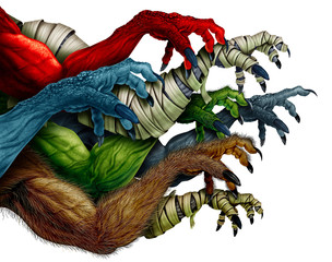 Group Of Monster Arms © freshidea