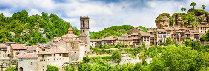 Rupit, a medieval village in the middle of nature. Catalonia, Osona.