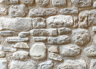 white brick wall, texture of whitened masonry as a background