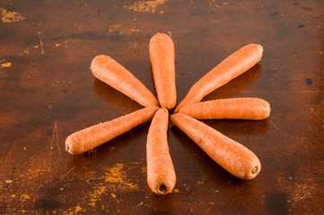 Close up of fresh carrots