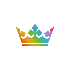 Rainbow crown icon
