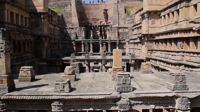 footage of world heritage rani ki vav(step well)