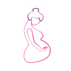 Pregnant woman icon vector illustration