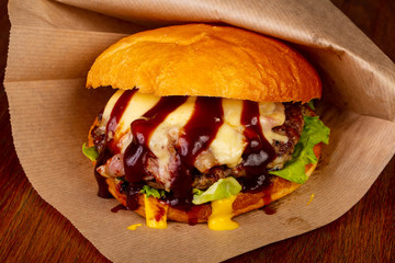 Homemade tasty burger