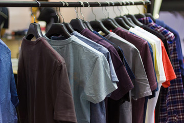 t-shirt for the man on hangers Fashion Store Style Thailand  