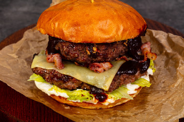 Burger with meat