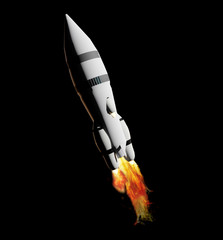 Naklejka na ściany i meble transport rocket 3d-illustration