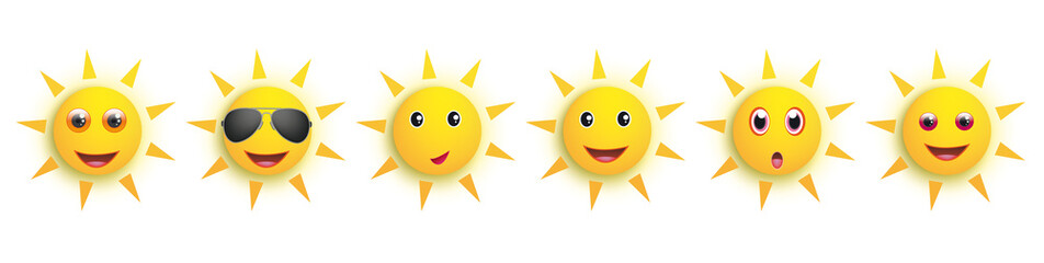 Funny Sun Face Smileys Header