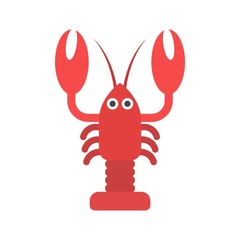 Vector illustration of a lobster, Lobster icon