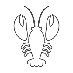 Vector illustration of a lobster, Lobster icon