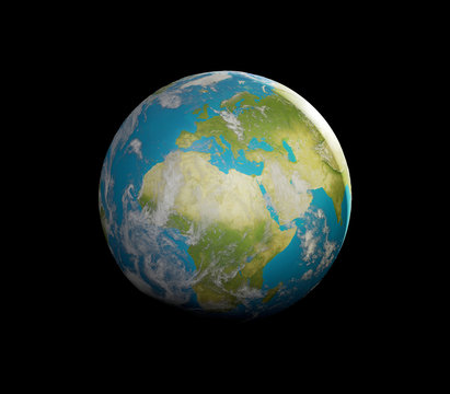 planet earth 3d-illustration. elements of this image furnished by NASA