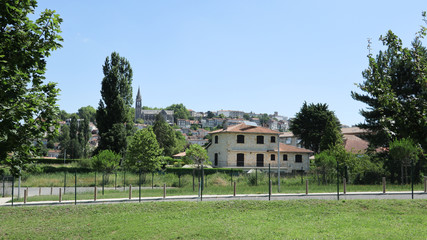 Fototapeta na wymiar panoramic view of Angouleme in Charente in France