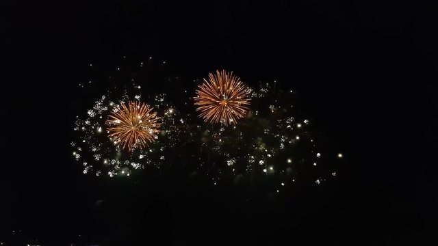 Firework at the sea in Germany.