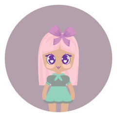 cute asian girl design