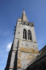 Fototapeta na wymiar église de Réville dans le val de saire en Normandie,Cotentin,Manche