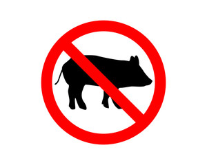 haram forbidden animal fauna animal safari image vector icon logo