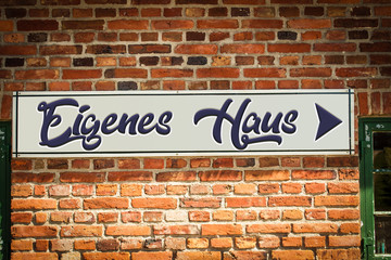 Fototapeta premium Schild 318 - Eigenes Haus