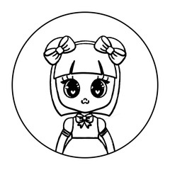 cute asian girl design