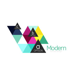 Triangle shape design abstract business logo icon design. Company logotype branding emblem idea