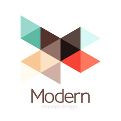 Fototapeta premium Triangle shape design abstract business logo icon design. Company logotype branding emblem idea