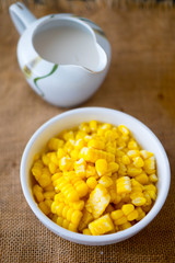 Close-up sliced of sweet corn