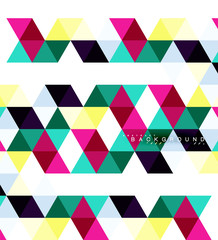 Multicolored triangles abstract background, mosaic tiles concept