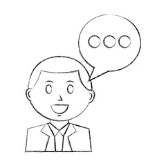 business man with speech bubble