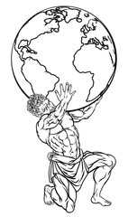Atlas Mythology Illustration