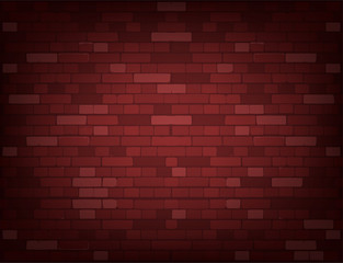 Fototapeta na wymiar Dark red brick wall. Realistic background.